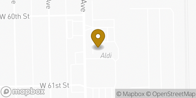 Map showing the location of Aldi in Chicago, IL 60636