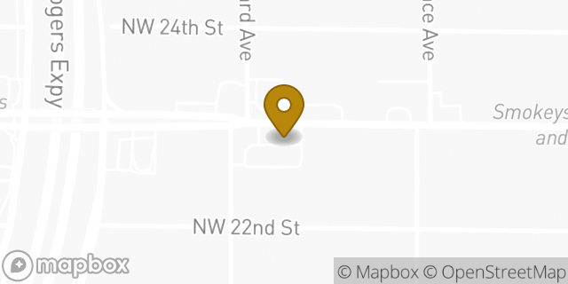 Map showing the location of Sonic Drive-In in Oklahoma City, OK 73107