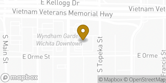 Map showing the location of QuikTrip in Wichita, KS 67211