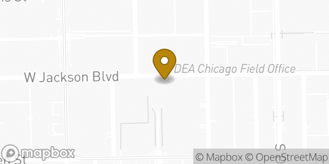 Map showing the location of McDonald's in Chicago, IL 60604