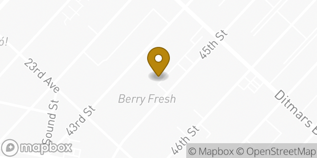 Map showing the location of Dunkin' in Astoria, NY 11105