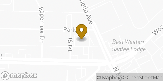 Map showing the location of Walgreens in Santee, CA 92071