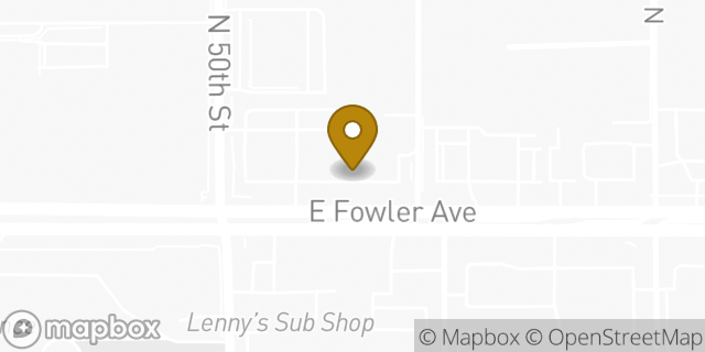 Map showing the location of Starbucks in Tampa, FL 33617