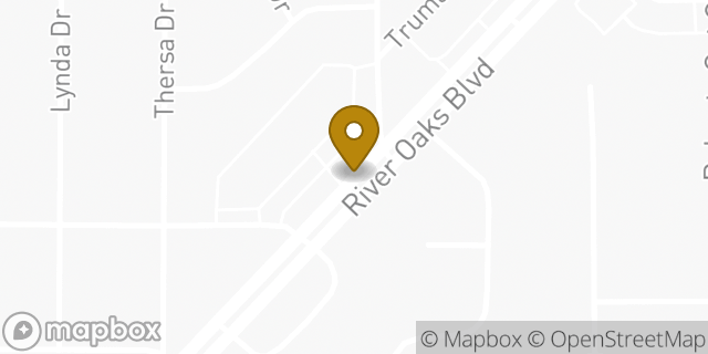 Map showing the location of AutoZone in River Oaks, TX 76114
