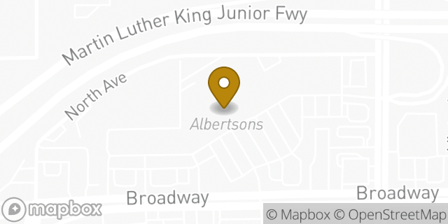 Map showing the location of Albertsons in Lemon Grove, CA 91945