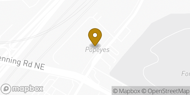 Map showing the location of Papa John's in Washington, DC 20019