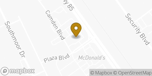 Map showing the location of AutoZone in Fountain, CO 80817
