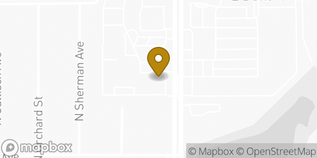 Map showing the location of Baskin-Robbins in Fresno, CA 93710