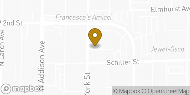 Map showing the location of Buffalo Wild Wings in Elmhurst, IL 60126