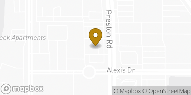 Map showing the location of Subway in Dallas, TX 75254