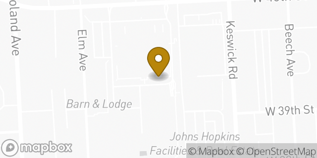 Map showing the location of The UPS Store in Baltimore, MD 21211