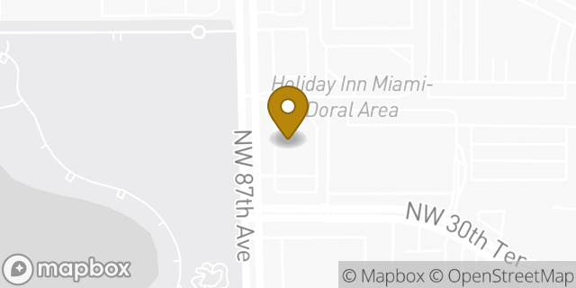 Map showing the location of Bank Of America in Doral, FL 33172