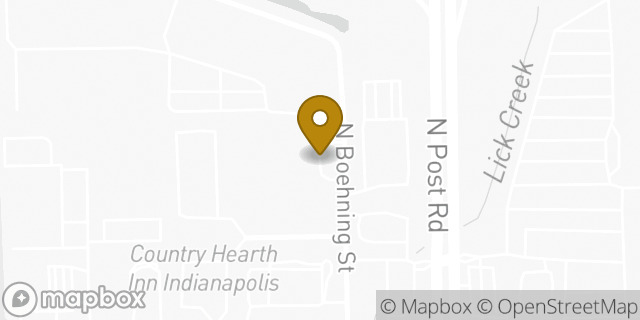 Map showing the location of 21st Street KinderCare in Indianapolis, IN 46219