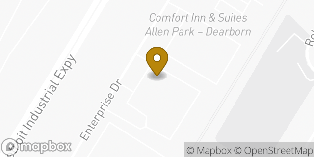 Map showing the location of Penske Truck Rental in Allen Park, MI 48101