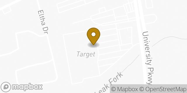 Map showing the location of Starbucks in Winston-Salem, NC 27105