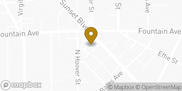 Map showing the location of McDonald's in Los Angeles, CA 90029