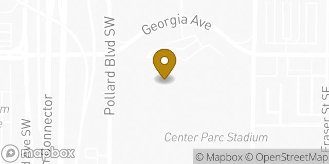 Map showing the location of Delta Sky360 Lounge - Turner Field in Atlanta, GA 30315