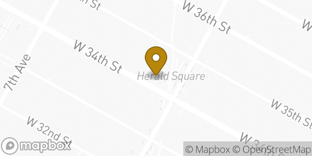 Map showing the location of Sunglass Hut in New York, NY 10001