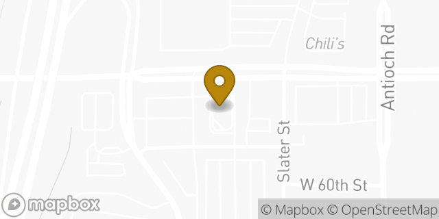 Map showing the location of McDonald's in Merriam, KS 66202