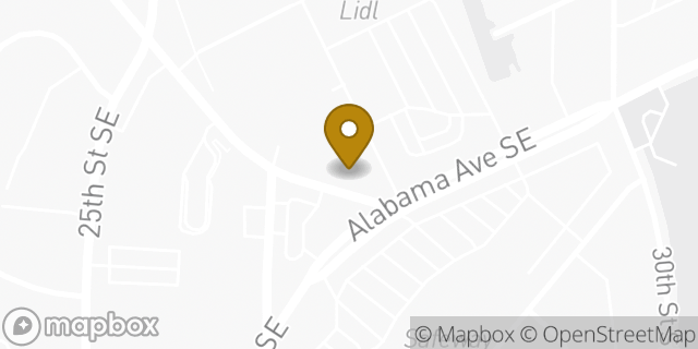 Map showing the location of Chase Bank in Washington, DC 20020