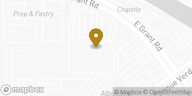 Map showing the location of Starbucks in Tucson, AZ 85715