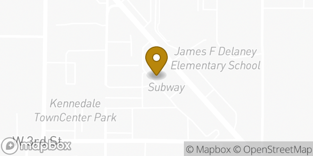 Map showing the location of Subway in Kennedale, TX 76060