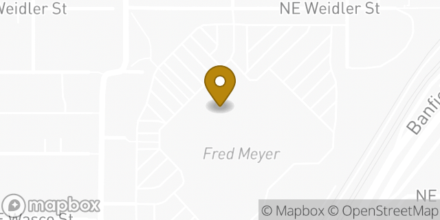 Map showing the location of Fred Meyer Pharmacy in Portland, OR 97232