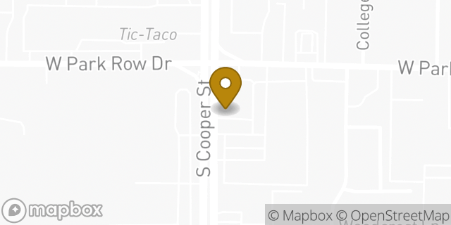 Map showing the location of Subway in Arlington, TX 76010