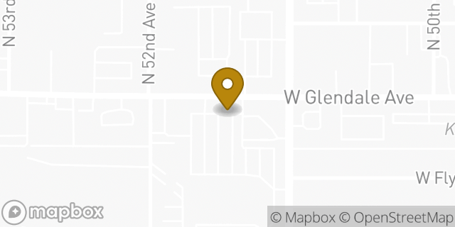 Map showing the location of Starbucks in Glendale, AZ 85301