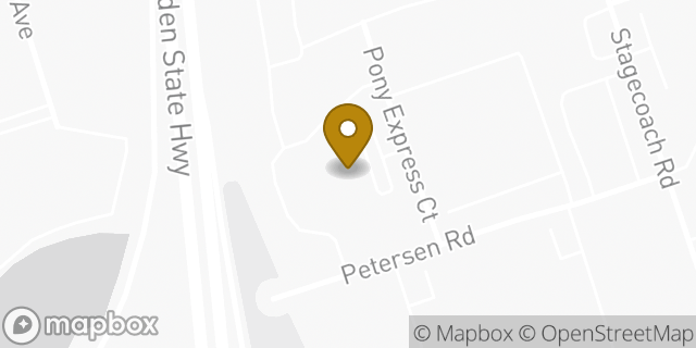 Map showing the location of Penske Truck Rental in Stockton, CA 95215