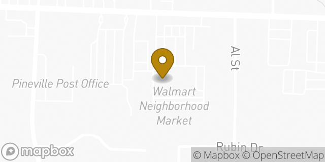 Map showing the location of Walmart Neighborhood Market in Pineville, LA 71360