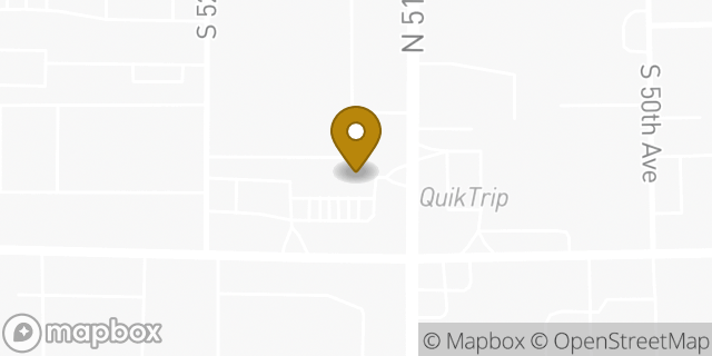 Map showing the location of Amazon Locker - Mogamat in Phoenix, AZ 85043