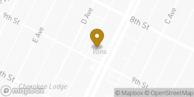 Map showing the location of Vons in Coronado, CA 92118