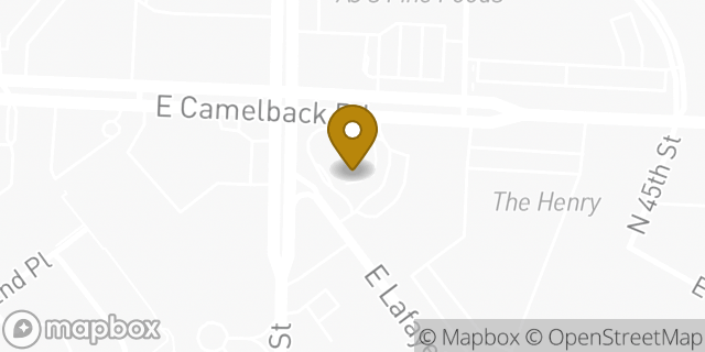 Map showing the location of Chase Bank in Phoenix, AZ 85018