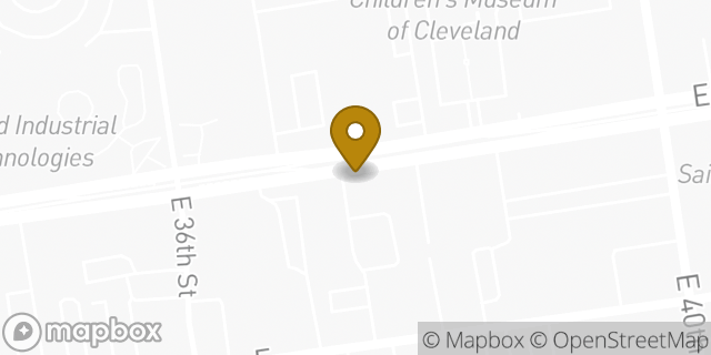 Map showing the location of Subway in Cleveland, OH 44115