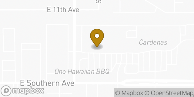 Map showing the location of Amazon Locker - Solitude in Mesa, AZ 85204