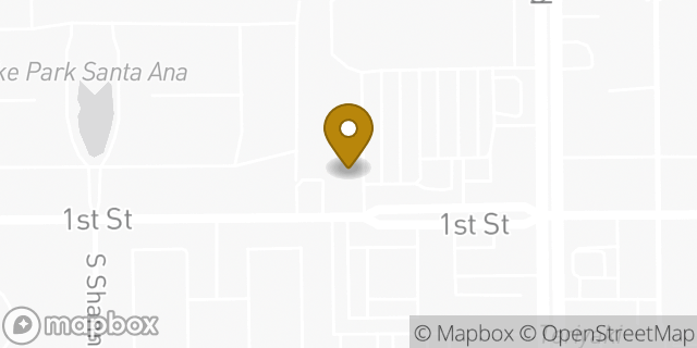 Map showing the location of Subway in Santa Ana, CA 92703