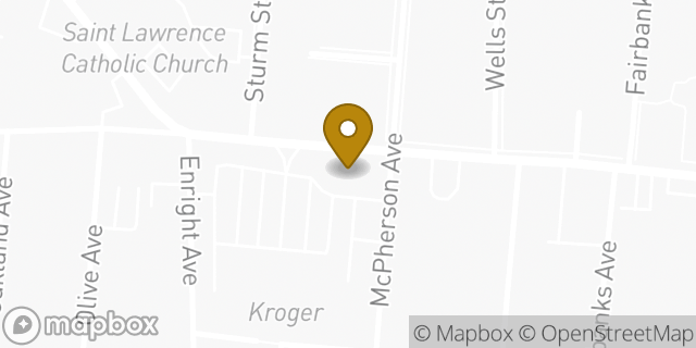 Map showing the location of Coinme in Cincinnati, OH 45205