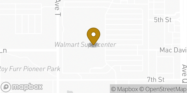 Map showing the location of McDonald's in Lubbock, TX 79403