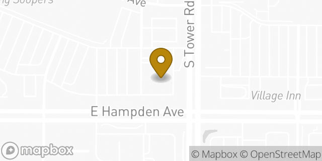 Map showing the location of ATM Walgreens in Aurora, CO