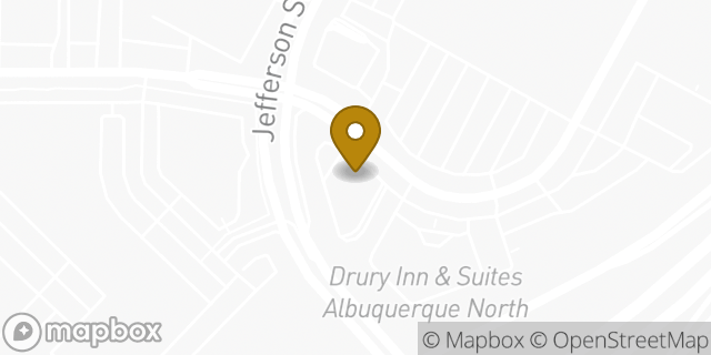 Map showing the location of Panera Bread in Albuquerque, NM 87109