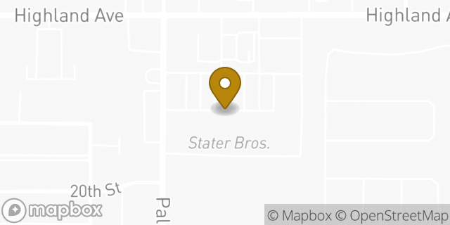 Map showing the location of Coinme in Highland, CA 92346