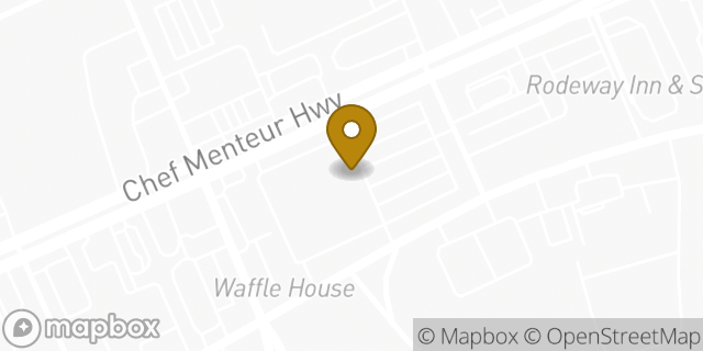 Map showing the location of AutoZone Auto Parts in New Orleans, LA 70126