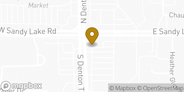 Map showing the location of Chipotle Mexican Grill in Coppell, TX 75019