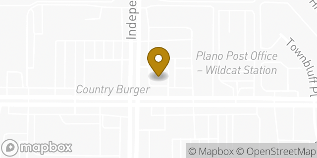 Map showing the location of Chase Bank in Plano, TX 75023