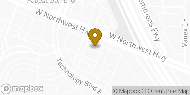 Map showing the location of Olive Garden in Dallas, TX 75220