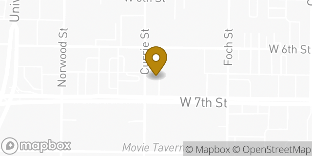 Map showing the location of Enterprise Rent-A-Car in Fort Worth, TX 76107