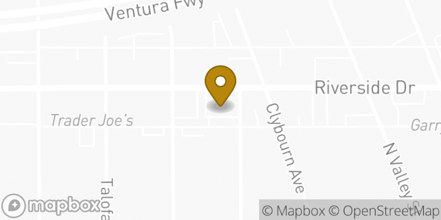 Map showing the location of Chase Bank in North Hollywood, CA 91602