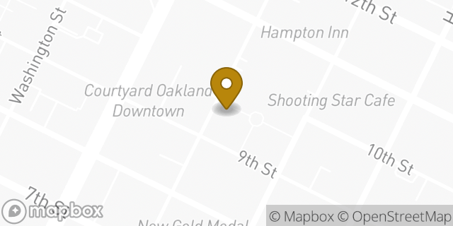 Map showing the location of Bank of America Financial Center & Walk-Up ATM | Oakland Chinatown in Oakland, CA 94607