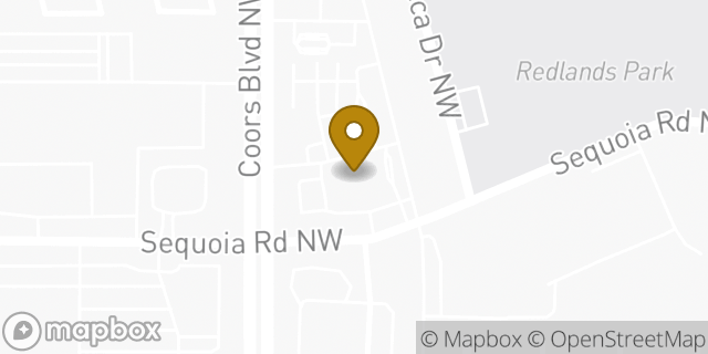 Map showing the location of ATM Walgreens in Albuquerque, NM